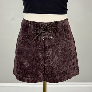 90s brown mini skirt